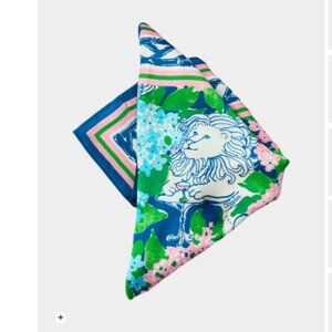 Brand New Lilly Pulitzer Lydia The Lion Silk Scarf